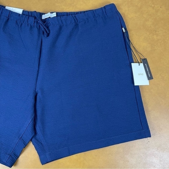 Onia Pull-On Stretch Seersucker (Deep Navy) Short Size XXL Men‎ - Picture 4 of 10